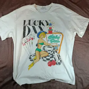 Футболка Bershka Lucky Day White Size S