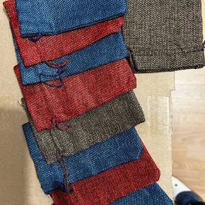 Набір подарункових мішечків з мішковини 20 шт різнокольорові