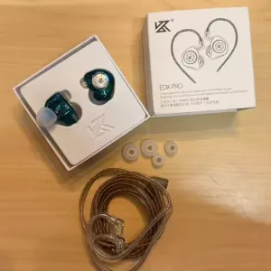 Навушники KZ EDX Pro вакуумні дротові Black/Cyan