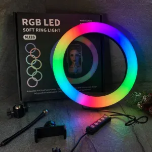 Кільцева світлодіодна лампа RGB LED 8 кольорів USB