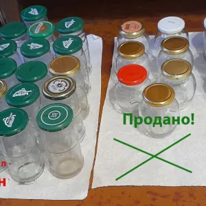 Продаються скляні банки оптом або окремо у межах Кривого Рогу 50 шт