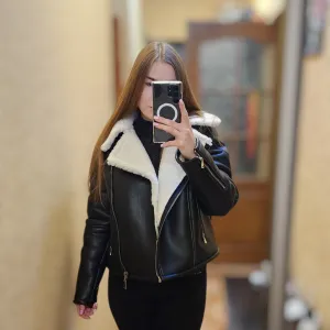 Жіноча дублянка з овчиною
