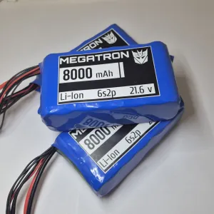 Нові батареї 6s2p, 8000mAh, Li-Ion, 80 A, 21.6v