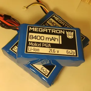 Нові батареї 6s2p, 8400mAh, Molicel P42a, 90 A, 21.6v